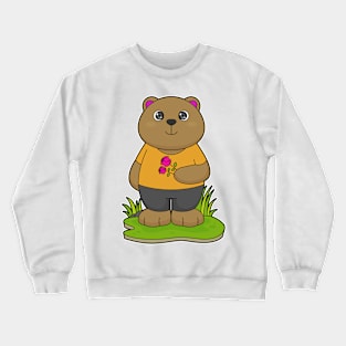 Bear with Flowers Crewneck Sweatshirt